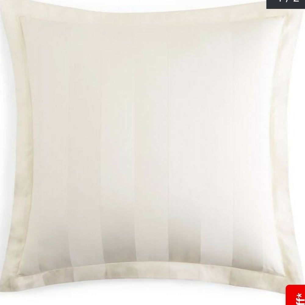 3 New HUDSON PARK Collection Egyptian cotton Euro shams ivory cream
